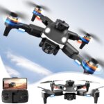 4K Brushless Motor Drone – Aerial Photography Drone with Camera – Versatile Quadcopter with Altitude Hold, Headless Mode – Camera Drone for Adults – Foldable Remote Control Drone – Gift