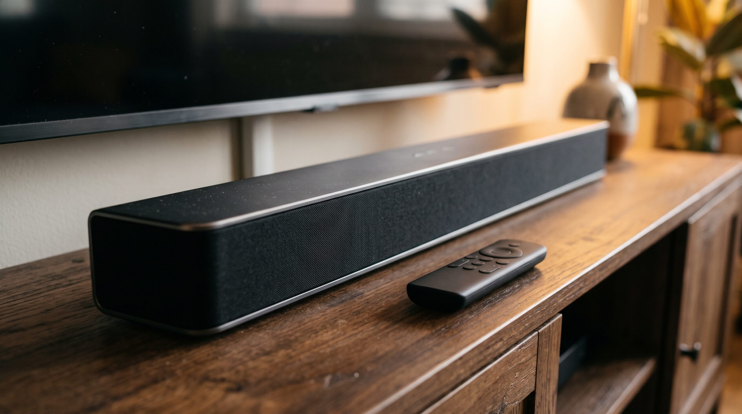Soundbar on a TV stand - Bose vs Sonos best soundbar comparison